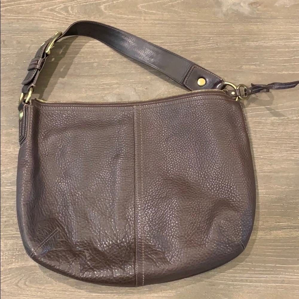 Brown Coach shoulder bag